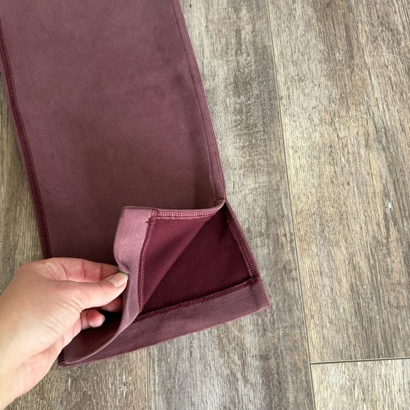 Lululemon 🍋 Brushed Softstreme Split-Hem High-Rise Pant - Red Merlot - Picture 8 of 10